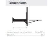 PANIER DE BASKET MURAL HAUTEUR FIXE 1 BRAS