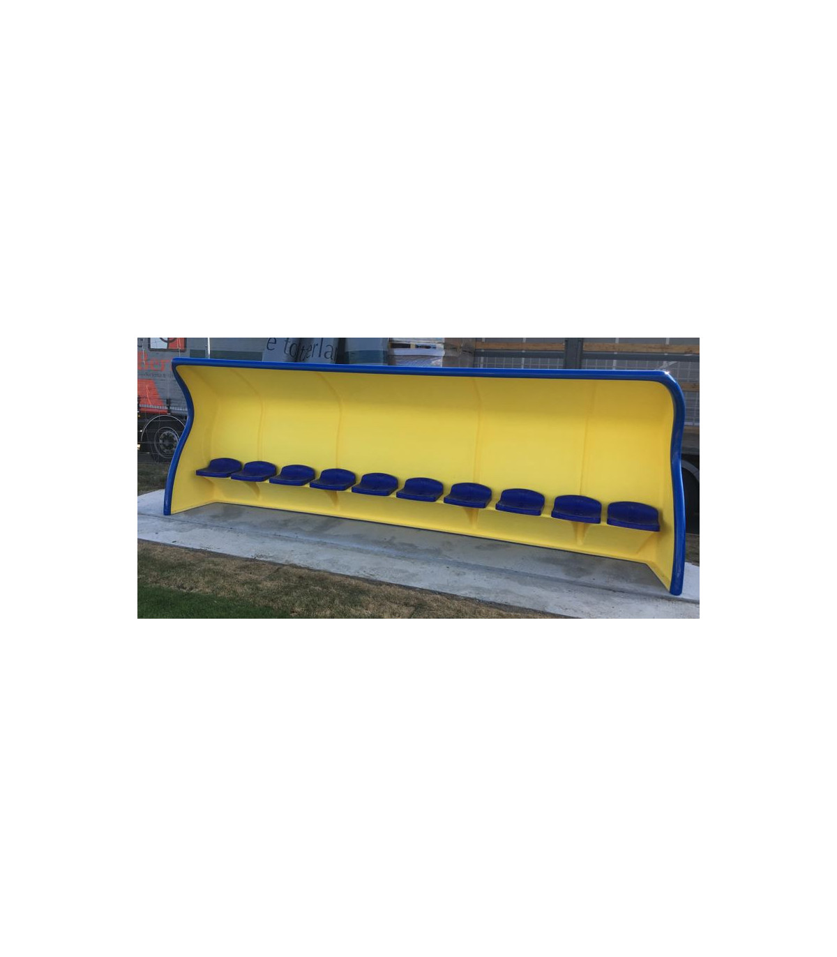 ABRI DE TOUCHE MONOBLOC COMPOSITE COULEUR BLEUE 5 M HAUTEUR 1,6 M