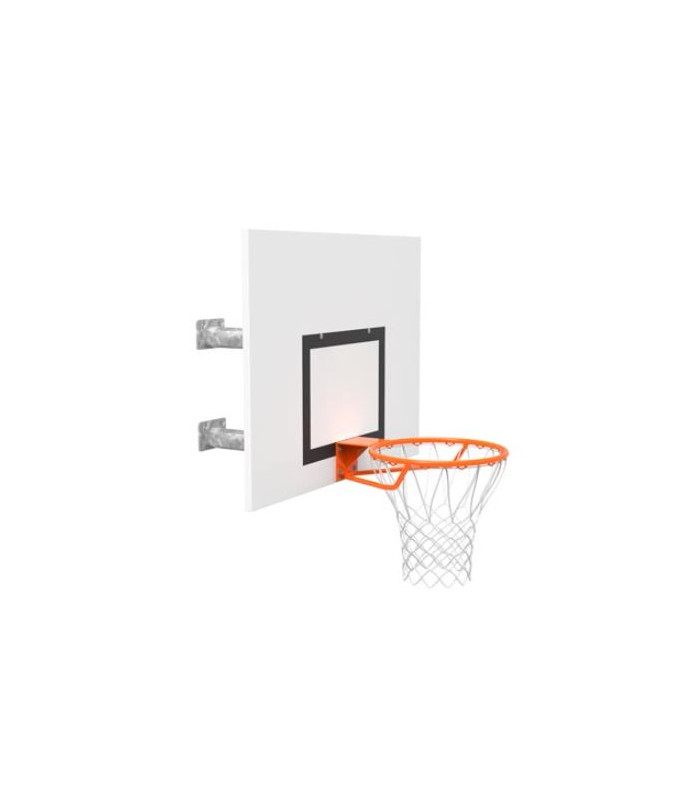 PANIER DE BASKET MURAL EXTERIEUR HAUTEUR FIXE 2 BRAS RECTANGLE