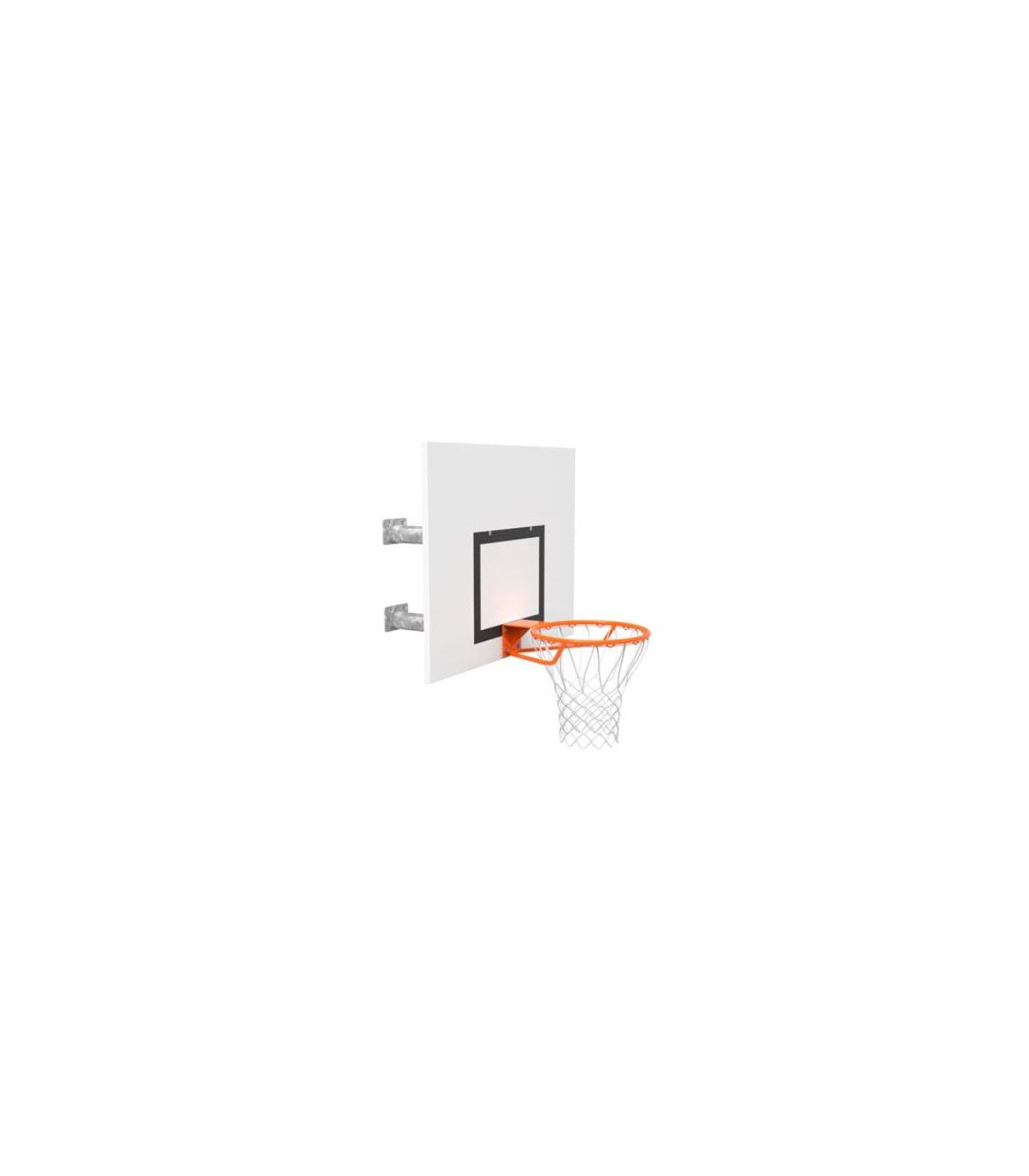 PANIER DE BASKET MURAL EXTERIEUR HAUTEUR FIXE 2 BRAS RECTANGLE
