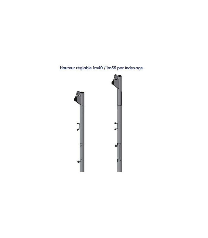REGLAGE HAUTEUR PAIRE DE POTEAUX BADMINTON COMPÉTITION AUTO STABLES 75 KG