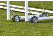 ROUES POSITION DEPLACEMENT MINI BUT DE FOOTBALL TRANSPORTABLE AVEC LESTS