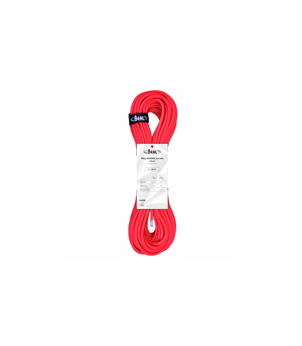 CORDE ESCALADE WALL SCHOOL 10,2 MM ROUGE