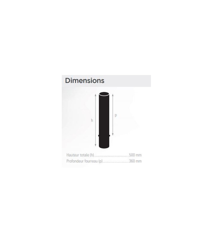 DIMENSIONS FOURREAUX POUR POTEAUX FOOTBALL 