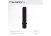 DIMENSIONS FOURREAUX POUR POTEAUX FOOTBALL 