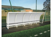 ABRI DE TOUCHE HAUTEUR 1,6 M VUE FACE ARRIERE ALU CÔTÉ PE TRANSPARENT