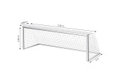 DIMENSIONS PAIRE DE FILETS DE FOOTBALL A 11
