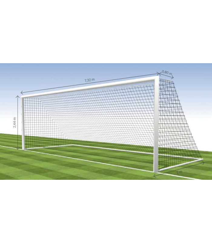 FILETS DE FOOTBALL À 11 FORME TRAPÈZE BICOLORES