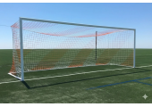 FILETS DE FOOTBALL A 11 FORMAT EUROPÉEN 145 MM BLANC ROUGE