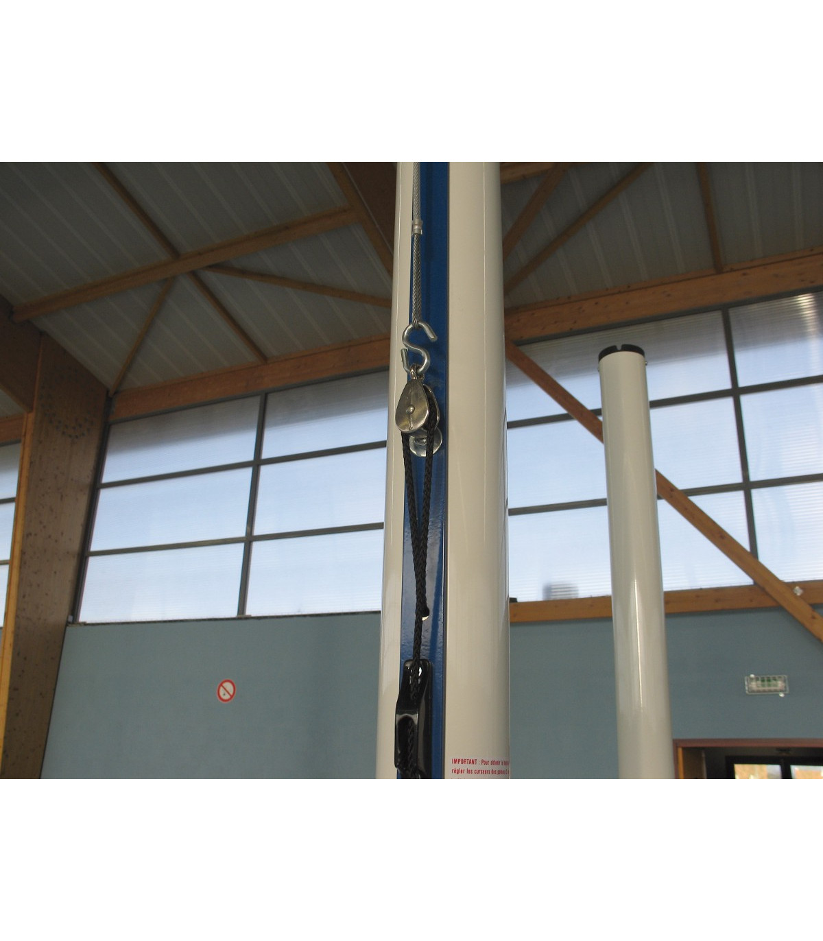 PAIRE DE POTEAUX VOLLEY-BALL ENTRAINEMENT ACIER