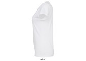 TEE-SHIRT BLANC 190 G FEMME VUE PROFIL