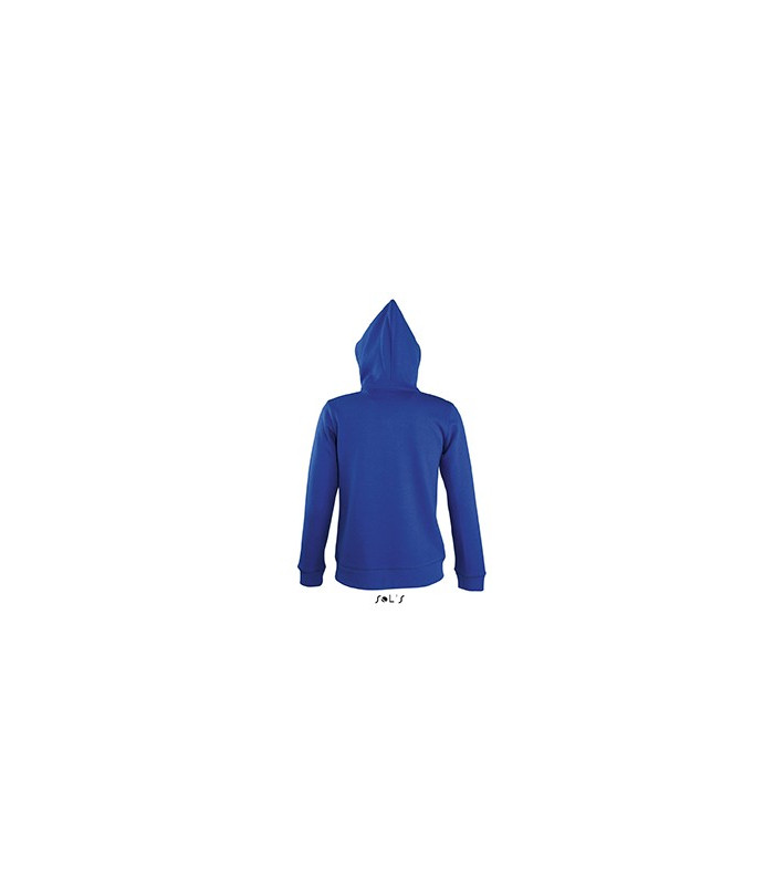 VESTE ZIPPEE CAPUCHE CONTRASTEE FEMME VUE DOS