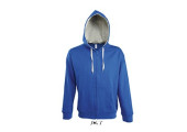VESTE ZIPPEE CAPUCHE CONTRASTEE HOMME BLEUE ROY