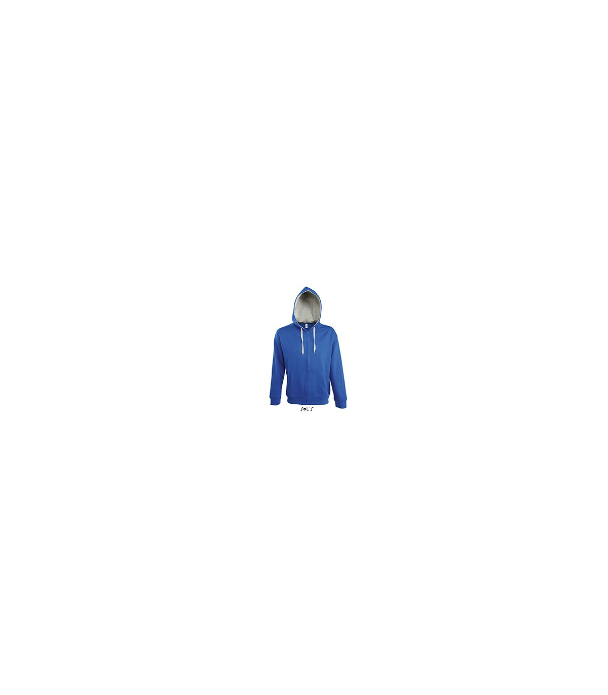 VESTE ZIPPEE CAPUCHE CONTRASTEE HOMME BLEUE ROY