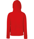 VESTE ZIPPEE CAPUCHE HOMME ROUGE VUE DOS