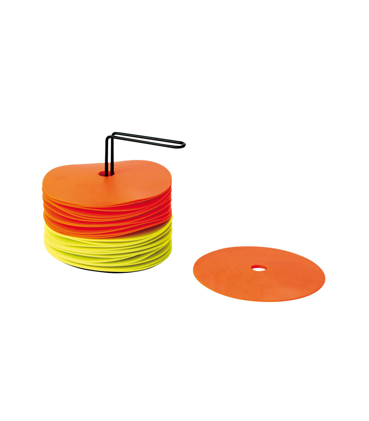 LOT DE 24 DISQUES DE DELIMITATION JAUNES ET ORANGES
