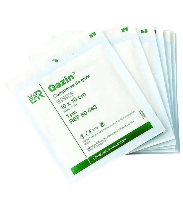 LOT DE 10 COMPRESSES DE GAZE