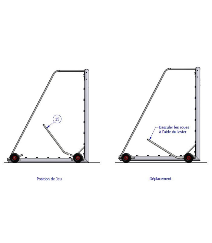 SCHEMA POIGNEE MANIPULATION BUT DE FOOTBALL A 11 TRANSPORTABLE AVEC LESTS